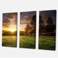 thumbnail image 2 of Designart Fenced Ranch at Sunrise Canvas Wall Art, 2 of 4