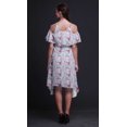 thumbnail image 4 of Bimba Robe Droite à Épaules Dénudées Style Chic pour Femmes à Imprimé d'Oiseaux Bleus Tunique d'Été - X-Small, 4 of 6