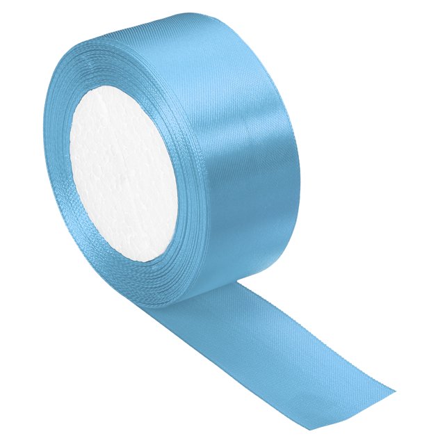 Uxcell Yards Double Face Decorate Crafts Roll Satin Ribbon Lake Blue