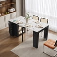 thumbnail image 4 of HORIZON Table à Manger Extensible avec 3 Rallonges Centrales Amovibles, Table Mobile Roulante Type Îlot avec Prise de Courant, Armoire Gain de Place avec Rangement pour Salle à Manger et Salon, Blanc, 4 of 22