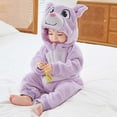 thumbnail image 5 of IROINID Liquidation Cache-Couche pour Bébé à Manches Longues Grenouillère Unisexe pour Bébé Combinaison d'Hiver et en Flanelle Tenue de Cosplay, Violet, 5 of 5