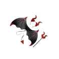thumbnail image 1 of yingyy Halloween Devil Costume Set with Horns Pretend Party Props Carnival Play for Red Universal, 1 of 6