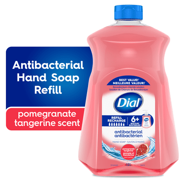 Dial Savon à Mains Antibactérien Liquide, Parfum Grenade et Mandarine, 1.53 Litres, Testé par des Dermatologues, pH Équilibré, Sans Silicones, Parabènes, Phtalates, SLES/SLS
