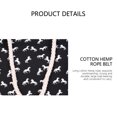 thumbnail image 5 of Canvas Tote Bags with Zipper Beach Bag White Print Horse Pattern Summer Large Beach Tote Bag Travel Canvas Handbag Zipper Closure Shoulder Bag Large Canvas Tote Bag Canvas Bags with Handles, 5 of 5
