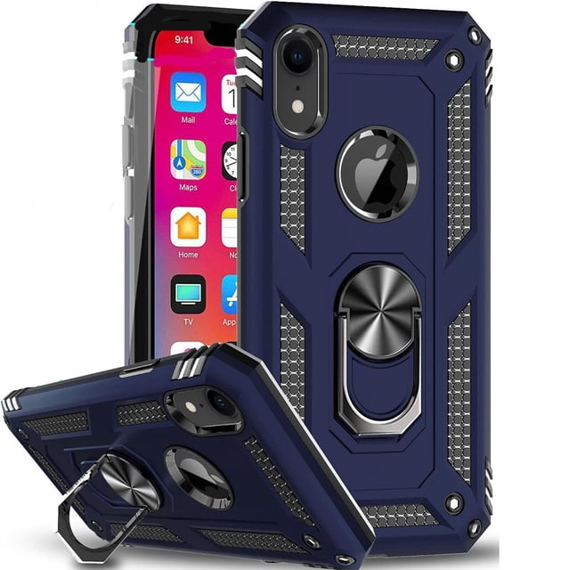 Supershield Armor-X Rugged iPhone XS Max Case with Ring Holder - Blue