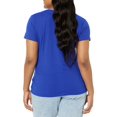 thumbnail image 3 of Deep Royal T-Shirt Col en V pour Femmes X-Temp - Taille 3TG, 3 of 6