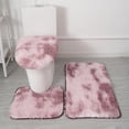 thumbnail image 1 of Plush Bathroom Rugs Sets 3 Piece,Luxury Ultra Plush Washable Bathroom Rug Set,U Shaped Toilet Contour Matm,Bath Rug,Toilet Lid Cover Mat with Rubber Non Slip Backing Bathroom and Absorbent Mats, 1 of 8