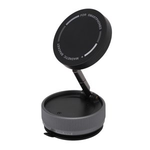 Support de téléphone de voiture magnétique, réglable en hauteur FoldableVacuum Montage de téléphone de la coupe d'aspiration, bâtonnez partout, 360 Supports de téléphones cellulaires rotatifs Support téléphonique