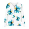 thumbnail image 4 of Hauts à Manches Longues pour Femmes Mode Décontractée Col en V Confortable Haut Imprimé T-Shirt Blouse Hauts Col en V pour Femmes Hauts Décontractés Mode pour Femmes Hauts à Manches Longues, 4 of 4