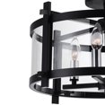 thumbnail image 3 of CWI Lighting 9827C18-4-101 Monture Affleurante à 4 Guirlandes Lumineuses avec Fini Noir, 3 of 6