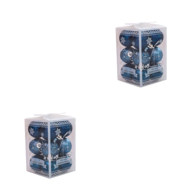 relayinert 12x Easy To And Enought Quantity Christmas Tree Balls For Home Decor Durable Construction dark blue 2Set