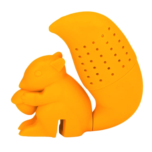Squirrel Shape Tea Infuser, Food Grade Cute Squirrel Tea Strainer Dishwasher Washable Elastic Silicone For Household Orange