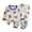 White, variant on Summer Savings Clearance 2025! BOVXNPU Boys Two-Piece Set,Sleepwear for Kids,Children's Summer Long Sleeve Graphic Print T-Shirt and Pants Pajama Set