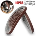 thumbnail image 5 of Bgsha 10pcs 25*330mm Ponçage Ceinture 40-1000Grit Meulage et Polissage pour Meuleuse d'Angle, 5 of 5