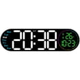thumbnail image 4 of TACILIP 17.3-inch Living Room Wall Clock with Multifunctional LED Electronic Clock Large Size Alarm Clock Temperature and Humidity Clock Alarm Clocks for Bedrooms, Gifts for Mom, 4 of 5