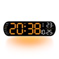 thumbnail image 2 of Penkiiy 13.7" Large Digital Wall Clock Battery Operated with Big Digits LCD Screen Display, Day, Date, Alarm, Auto DST, Temperature for Living Room, Bedroom, Desk Decor, Mounted, Gift for Elderly, 2 of 6