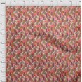 thumbnail image 4 of oneOone Velvet Light Pink Fabric Tropical Sewing Material Print Fabric By The Yard 58 Inch Wide, 4 of 5
