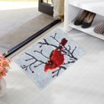 thumbnail image 3 of Wolf Latch Hook Rug Sewing Craft Festival Punch Handmade Crochet Carpet Rug 60x40cm Craft Set for Adults Red Bird, 3 of 8