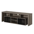 thumbnail image 2 of Meuble Télé Lexington de 60 Pouces avec Armoires de Rangement et Tablettes, Fini Bois Gris, 2 of 6