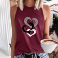 thumbnail image 2 of Timegard Camisoles pour Femmes Col Rond Imprimé Cœur Sans Manches Confortables Décontractées Amples Chemises Hauts Blouse, 2 of 5