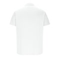 thumbnail image 4 of Dvkptbk Homme Décontracté Uni Col Rabattu Chandail à Rayures Haute Élasticité Manches Courtes Blouse, 4 of 7