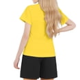 thumbnail image 3 of PMVFHDE Mignons Hauts à Manches Longues pour Ados T-Shirt à Col Rond Imprimé à Manches Courtes pour Enfants pour Garçons et Filles Tenues pour Tout-Petits Jaune, 2-3 Ans, 3 of 4