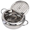 thumbnail image 4 of Frying Pot, Stainless Steel Non Stick  Cooking Fryer Temperature Controllable Portable  For Camping For Picnic For Household Black Green,Stainless Steel Color, 4 of 8