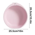 thumbnail image 3 of Thickened Plastic Wash Basin | Multi-Purpose Laundry & Foot Bath Tub | Student Dormitory Household ABS Basin | Round Flat-Bottom Design | 10.43x9.64x3.54 Inches | White Pink Green Colors, 3 of 6