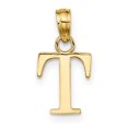 thumbnail image 4 of Diamond2Deal 14K Pendentif Initiale Lettre T en Or Jaune pour Femmes, 4 of 6