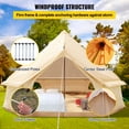 thumbnail image 4 of VEVOR Yurt Tent 9.84ft / 3m, Cotton Canvas Bell Tent with Wall Stove Jacket Glamping Tent Waterproof Bell Tent for Family Camping Outdoor Hunting in 4 Seasons, 4 of 9