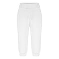 thumbnail image 4 of Timegard Womens Sweatpants Capri Pants Cinch Bottom Solid Color Cropped Joggers Workout Pants with Pockets, 4 of 6