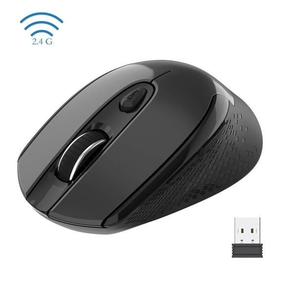 CHOK Wireless Mouse 2.4G Wireless Ergonomic Optical Mouse Slim Silent Mouse with USB Receiver and 3 Adjustable DPI Cordless Computer Mouse for Laptop Desktop MacBook PC and Home Off