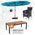 thumbnail image 3 of Costway 11 PCS Patio Wicker Dining Set with Double-Sided Outdoor Umbrella 8 Stackable Chairs, 3 of 9