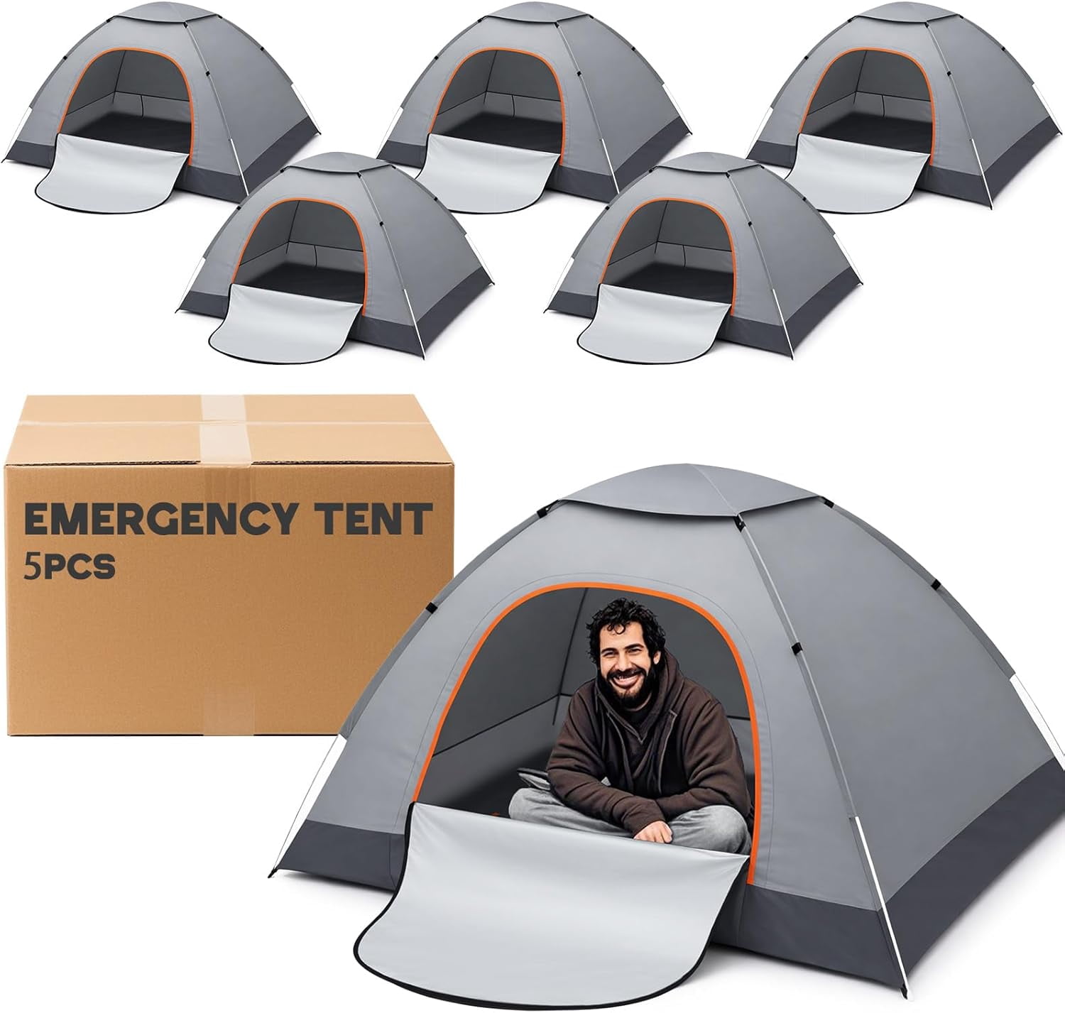 15/10/5 Pack Camping Tents for Homeless Bulk 2 Person Pop up Homeless Backpacking Supplies Adult Waterproof Instant Easy Setup Tent for Hiking Outdoor Travel Camping Donation