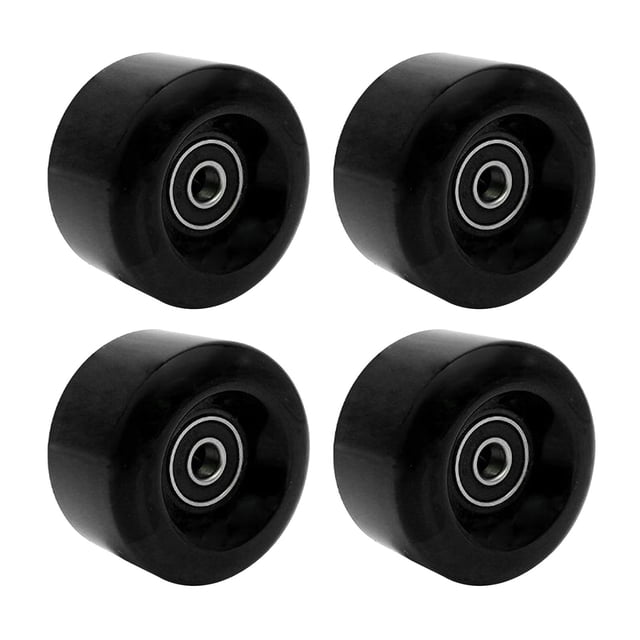 jinwen 4 Roues de Patinage à Roulettes - Roues Résistantes Patins à Roulettes à Double Rangée Accessoires Noir