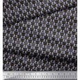 thumbnail image 2 of Soimoi Grey Poly Georgette Fabric Cat Animal Printed Fabric 1 Yard 52 Inch Wide, 2 of 3