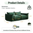 thumbnail image 2 of The Magic Home 2-Seater Floor Modular Chenille Sectional Sofa, Green, 2 of 12