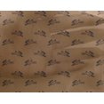 thumbnail image 4 of oneOone Georgette Viscose Dark Beige Fabric Rabbit Animal Craft Projects Decor Fabric Printed By The Yard 42 Inch Wide, 4 of 4