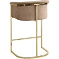 thumbnail image 2 of Meridian Furniture Donatella Beige Velvet Stool, 2 of 5