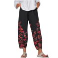 thumbnail image 2 of 2024 Pantalon pour Femmes Pantalon Décontracté pour Femmes avec Poches Ajusté Taille Haute Élastique Imprimé Sport Coton et Lin Pantalon Pantalon pour Femmes Taille Haute en Liquidation, 2 of 5