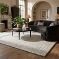 thumbnail image 1 of Rug Branch Maya Modern Checkered Beige Black Indoor Hand-Tufted Area Rug, 1 of 11