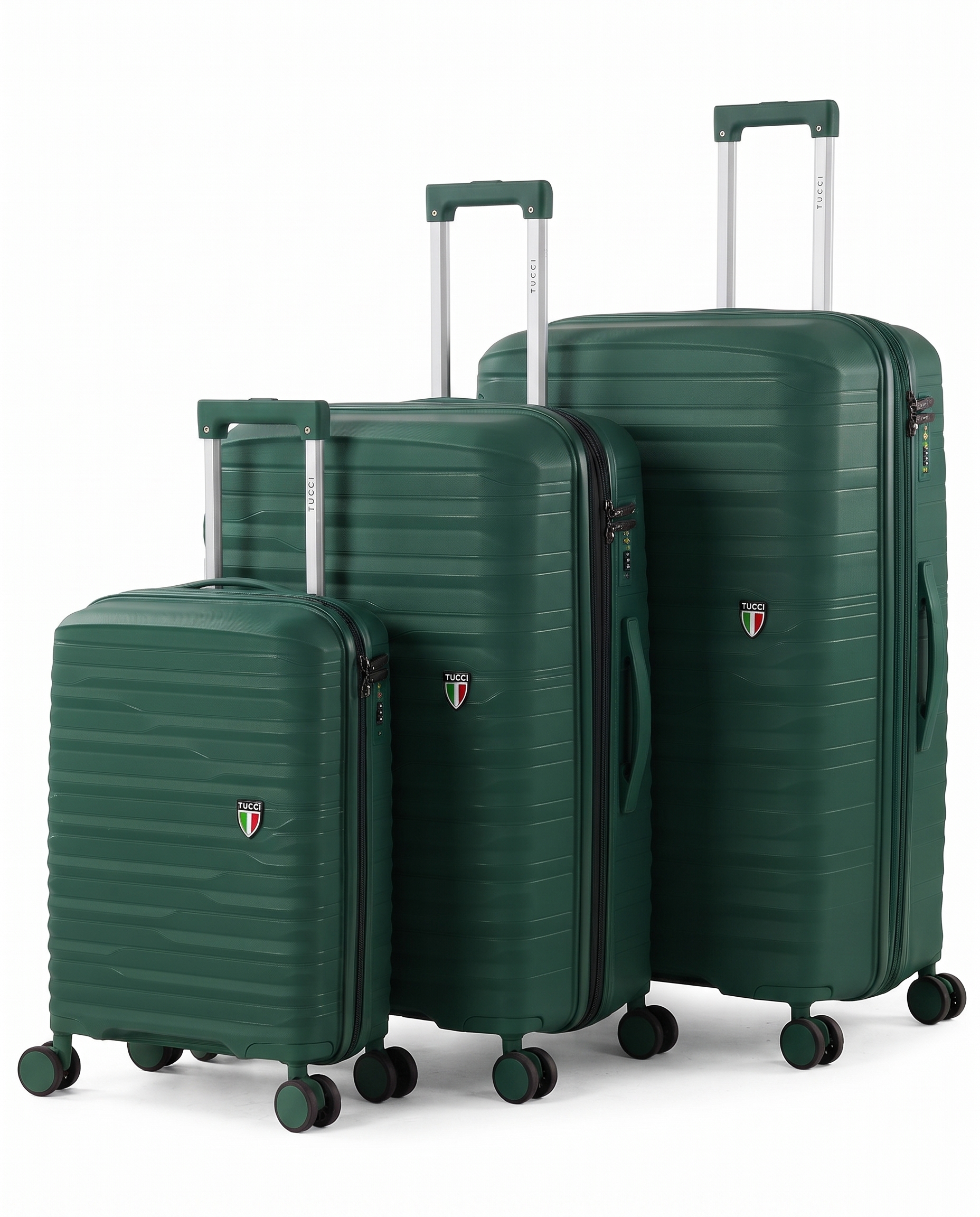 Tucci Italy Polypropylene 3 PC Expandable Hardside Luggage Set (20 ...