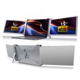 thumbnail image 1 of 15 inch Portable Triple-screen Monitor Laptop Expansion Screen 1920*1080 Resolution Easy Installation for 15-17 inch Laptop, 1 of 5
