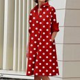 thumbnail image 2 of CEHVOM Robes Mi-Longues à Imprimé pour Femmes Robes à Manches Soldes, 2 of 6