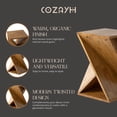 thumbnail image 4 of COZAYH Farmhouse End Table, Square Solid Pedestal Design, for Living Room, Brown, 4 of 8