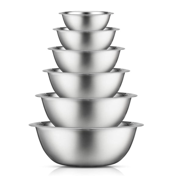 JoyJolt Stainless Steel Mixing Bowls - Silver