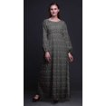 thumbnail image 3 of Bimba Robe Maxi à Manches Longues pour Femmes en Georgette Mousse Cheddar à Imprimé Floral avec Taille Élastique - Xxx-Grand, 3 of 5