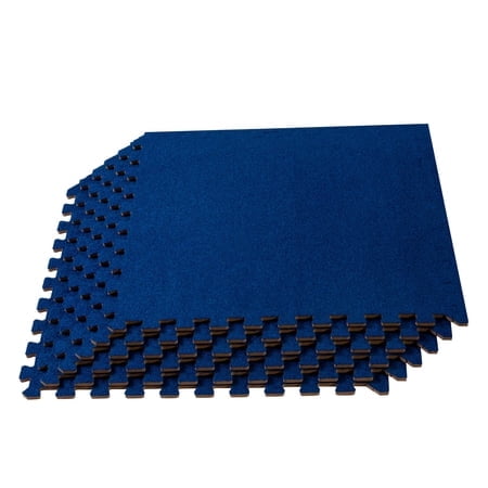 We Sell Mats 3/8 Inch Thick Interlocking Foam Carpet Tiles Durable Carpet Squares Anti Fatigue Support For Home Office Or Classroom Use 24 In X 24 In