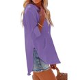 thumbnail image 4 of Yuyuzo Womens Hoodies 3/4 Sleeve Drawstring V Neck Loose Tunic Shirts Solid Color Pullover Tops, 4 of 7