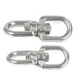 thumbnail image 2 of Miangastore Stainless Steel Hanging Basket Spinner Double Swivel 3Pcs 1.9In, 2 of 9